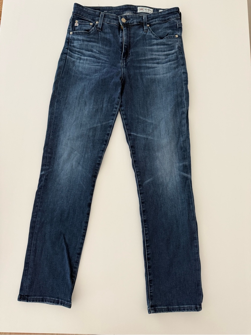 Ag Adriano Goldschmied Straight Leg Jeans in Dark Indigo Wash